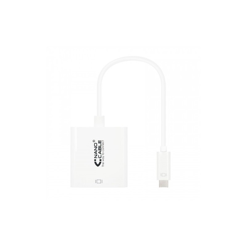 Nanocable CONVERSOR USB-C A DVI-D, 15 CM