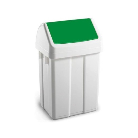 Dahi 5062 papelera 55 L Rectangular Verde, Blanco