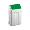 Dahi 5062 papelera 55 L Rectangular Verde, Blanco
