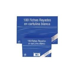 100 FICHAS DE CARTULINA RAYADA (125X75 MM) Nº 2 MARIOLA 3112R
