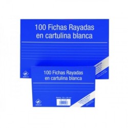 100 FICHAS DE CARTULINA RAYADA (95X65 MM) N.º 1 MARIOLA 3111R