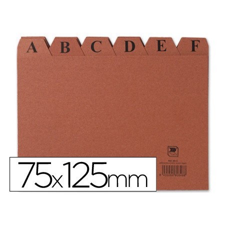 INDICE FICHEROS CARTON CUERO A-Z (125X75 MM) Nº 2 MARIOLA 3102