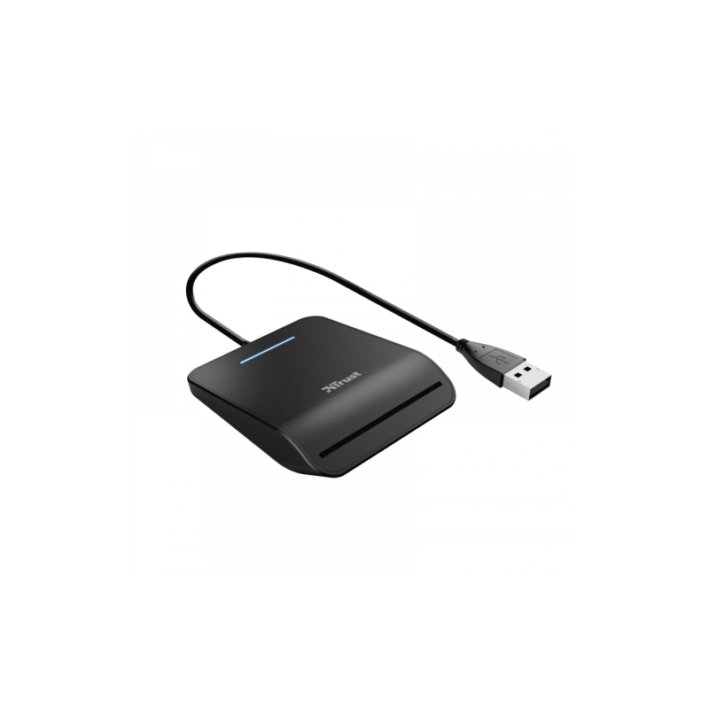 Trust Primo lector de tarjeta inteligente Interior Negro CardBus+USB 2.0