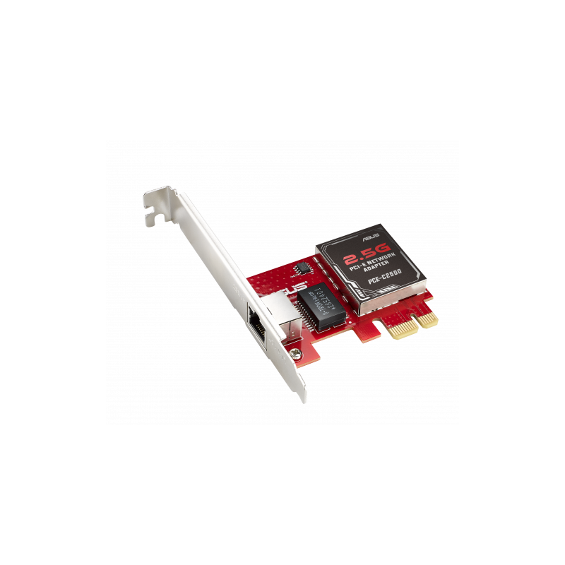 TARJETA DE RED ASUS PCE-C2500,PCI-E,RJ45,DUAL-BAND,802.3ab (1000Base-T)/802.3bz (2.5GBase-T),2.5GbE, 1GbE, 100MbE