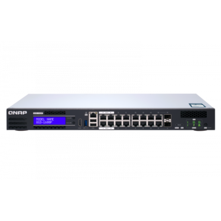 QNAP QGD-1600P Gestionado Gigabit Ethernet (10/100/1000) Energía sobre Ethernet (PoE) Negro, Gris