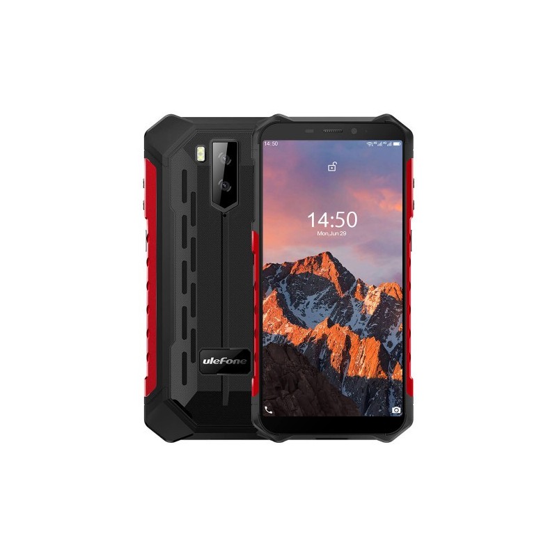 Ulefone Armor X5 Pro 14 cm (5.5") 4 GB 64 GB SIM doble 4G MicroUSB Rojo Android 10.0 5000 mAh
