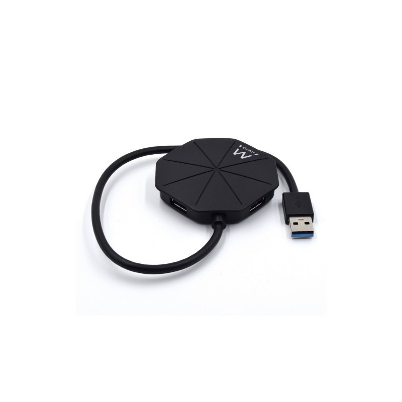 Ewent EW1138 hub de interfaz USB 3.2 Gen 1 (3.1 Gen 1) Type-A 5000 Mbit/s Negro