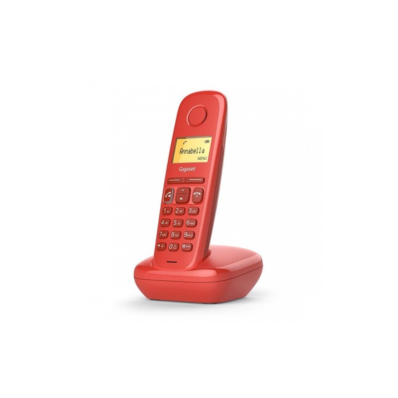 Gigaset A270 Teléfono DECT Rojo Identificador de llamadas
