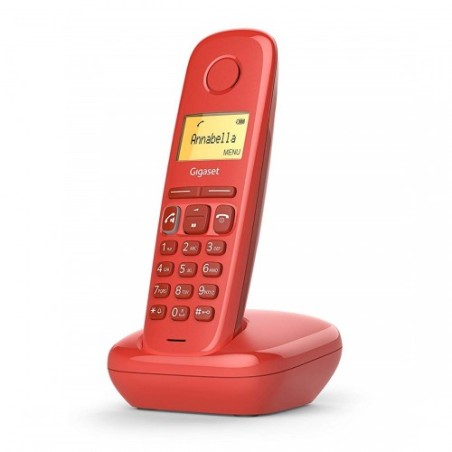 Gigaset A270 Teléfono DECT Rojo Identificador de llamadas