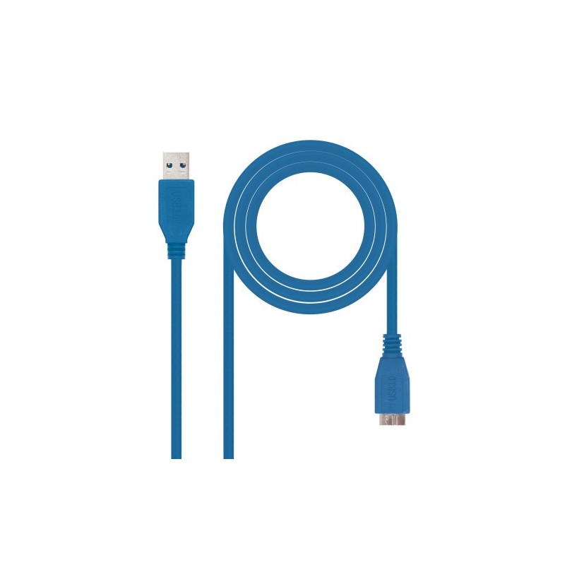 Nanocable CABLE USB 3.0, TIPO A/M-MICRO B/M, AZUL, 2.0 M