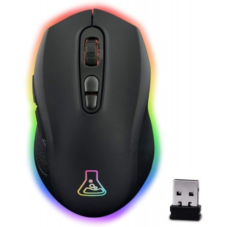 THE G-LAB ILLUMINATED RGB GAMING MOUSE WIRELESS RECARGABLE 2400 DPI (KULT-NEON)