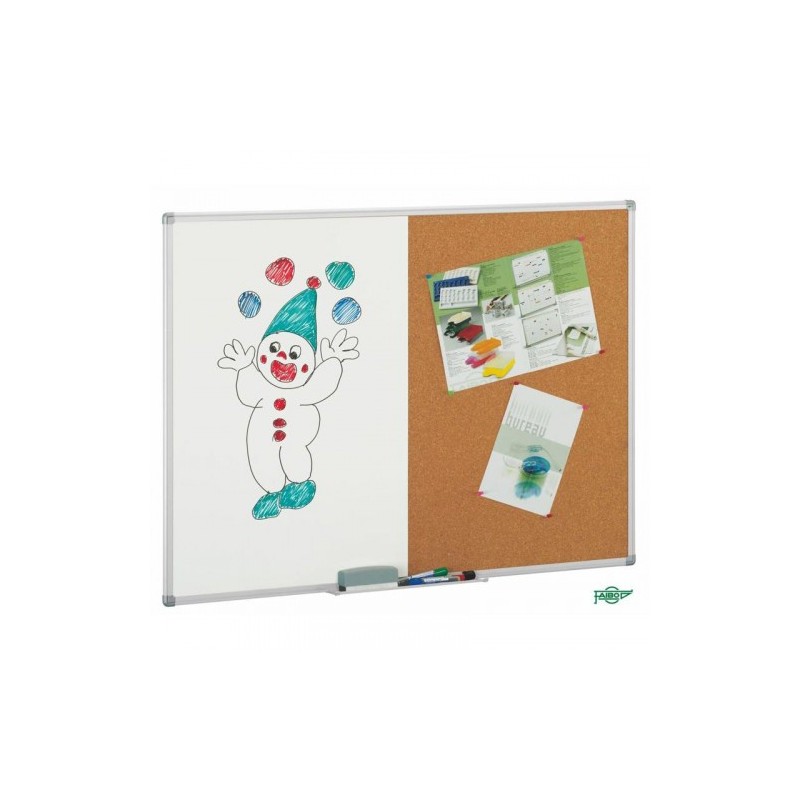PIZARRA CORCHO / BLANCA DE DOBLE USO 90X120 CM FAIBO 603-3T