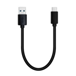 QNAP USB 3.0 5G 0.2M TYPE-A TO TYPE-C CABLE cable USB 0,2 m 3.2 Gen 1 (3.1 Gen 1) USB A USB C Negro