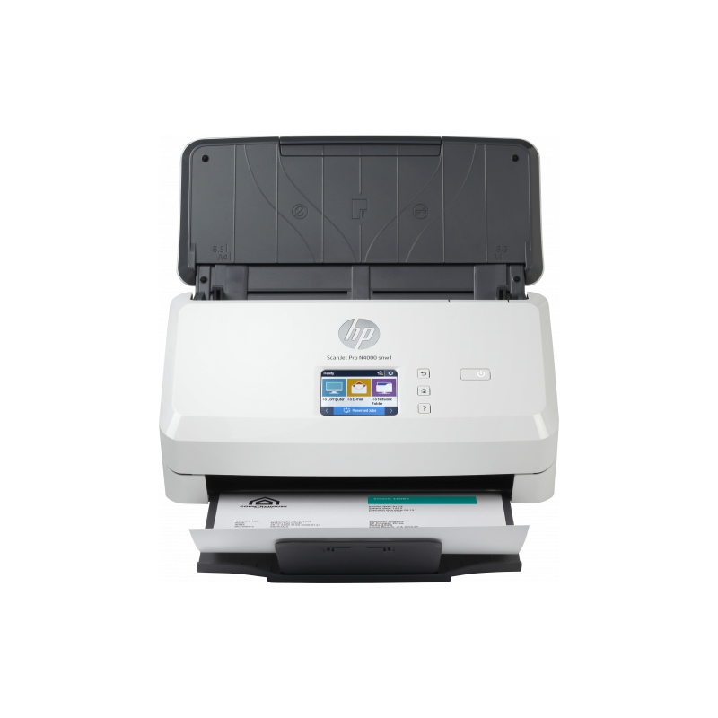 HP Scanjet Pro N4000 snw1 Escáner alimentado con hojas 600 x 600 DPI A4 Negro, Blanco