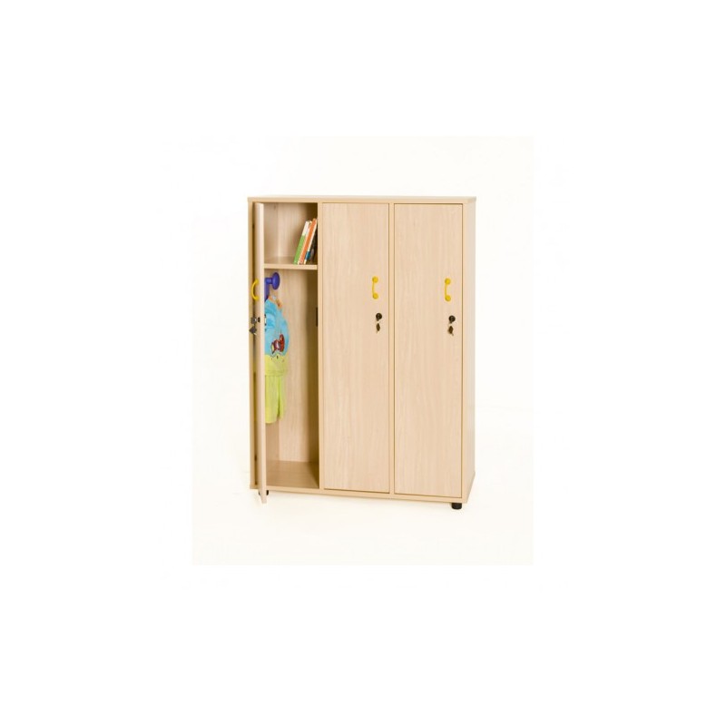MUEBLE TAQUILLA 3 NIÑOS 125 CM ALTO CON LLAVE HAYA MOBEDUC 600614HPC18