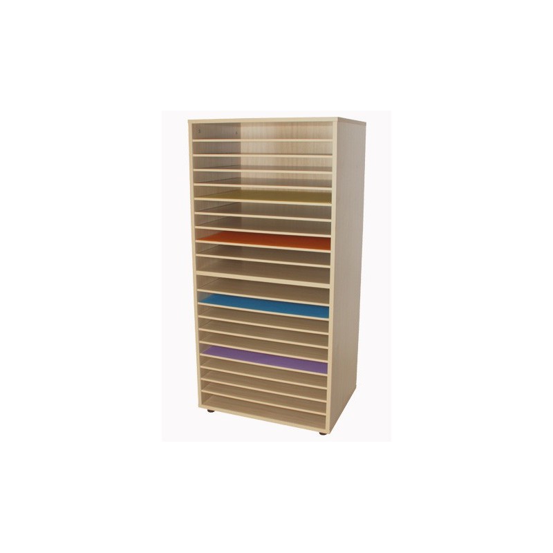 MUEBLE ARCHIVADOR DE CARTULINAS DOBLE HAYA MOBEDUC 602208HP18