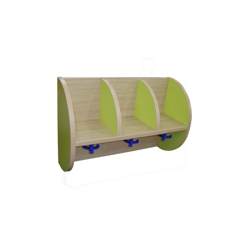 MUEBLE PERCHERO "QUESITOS" 3 CASILLAS 605 HAYA MOBEDUC 600618H19