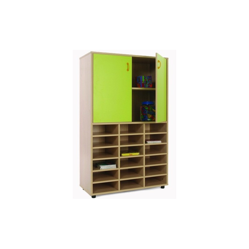 MUEBLE MEDIO CASILLERO Y ARMARIO HAYA MOBEDUC 600311HPS18