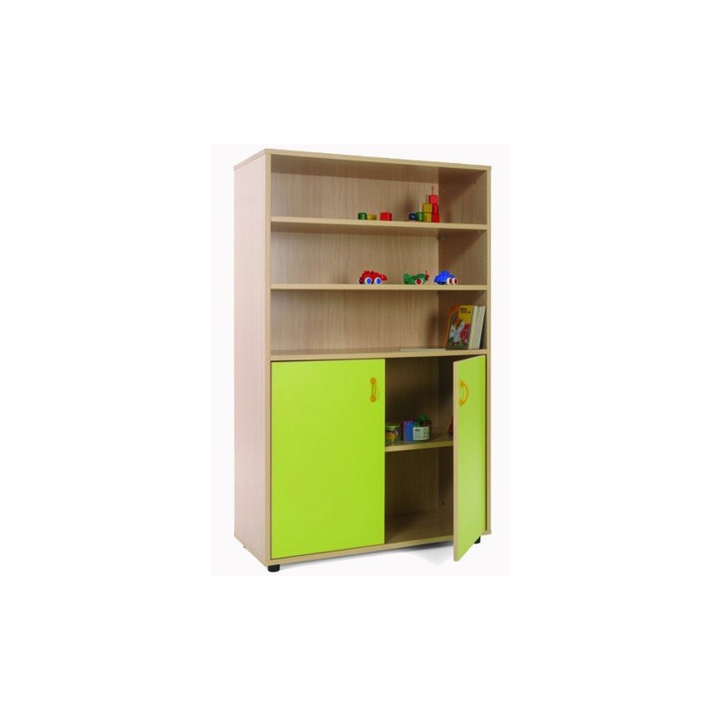 MUEBLE MEDIO ARMARIO Y ESTANTERÍA HAYA MOBEDUC 600303HPS18