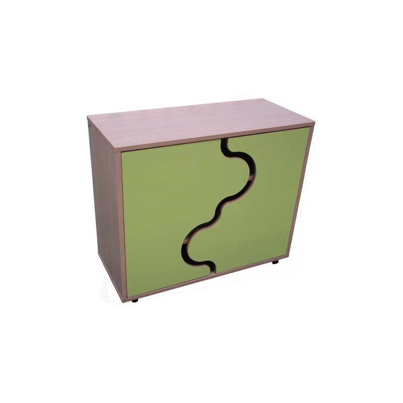 MUEBLE BAJO ARMARIO, PUERTAS ONDA HAYA MOBEDUC 600220HPS18