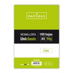 RECAMBIO PAQUETE 100 HOJAS A5 UNICLASIC 90 GR. LISO SIN MARGEN PAYRUS 53390000