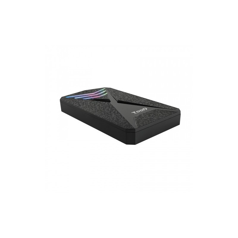 TooQ TQE-2550RGB caja para disco duro externo 2.5" Carcasa de disco duro/SSD Negro