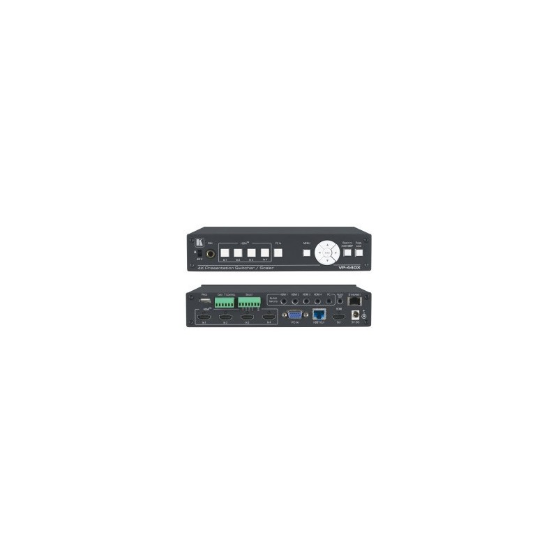 KRAMER VP-440X 18G 4K PRESENTATION SWITCHER/SCALER WITH HDBASET & HDMI SIMULTANEOUS OUTPUTS