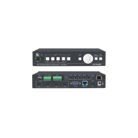 KRAMER VP-440X 18G 4K PRESENTATION SWITCHER/SCALER WITH HDBASET & HDMI SIMULTANEOUS OUTPUTS