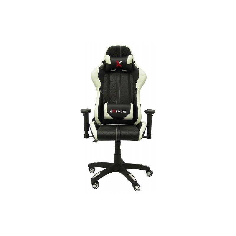 SILLA GAMING PARAISO SIMIL PIEL NEGRO Y BLANCO PIQUERAS Y CRESPO 7216DBSPNE