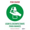 SEÑALES ADHESIVOS PREIMPRESO  "USAR DESINFECTANTE PARA LAS MANOS" SOBRE DE 2 HOJAS EN A4 AVERY AV_KITCOVID3_ES