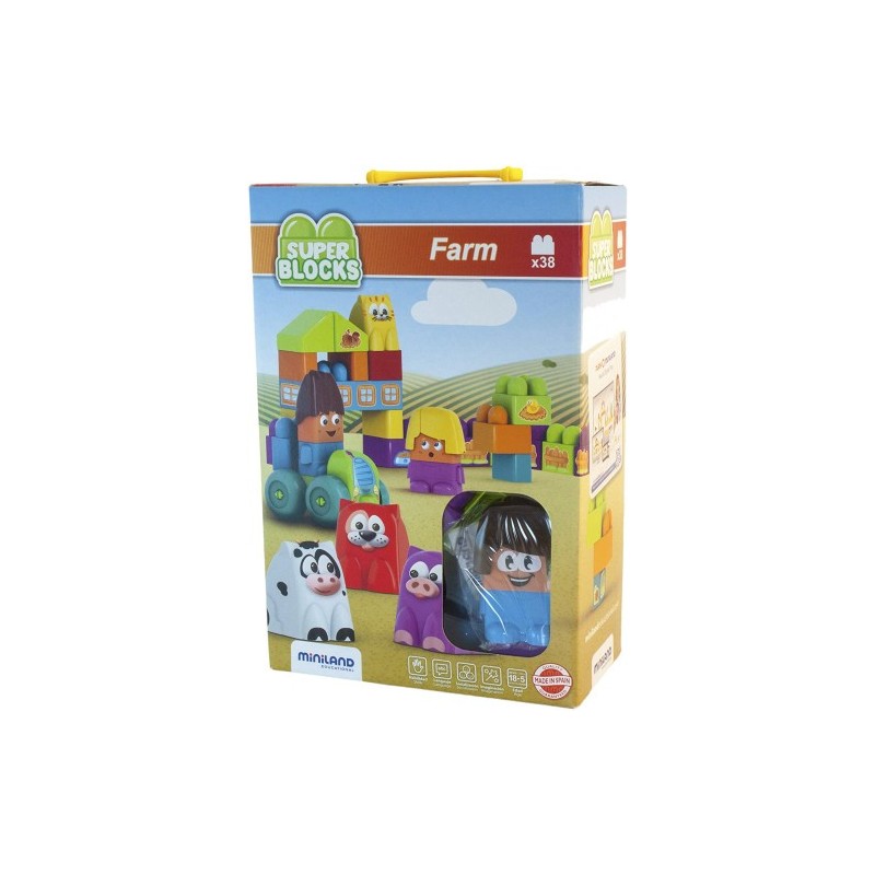 JUEGO SUPER BLOCKS FARM 27 PIEZAS MINILAND 32339