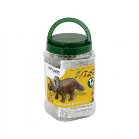 JUEGO DINOSAURIOS 12 FIGURAS MINILAND 25610