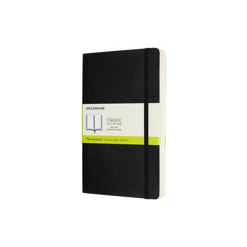 LIBRETA CLASICA MAYOR GROSOR NEGRA L (13X21CM) LISA TAPA BLANDA MOLESKINE QP618EXP