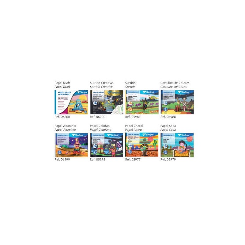 BLOC SURTIDO DE PAPELES 32X24 CM. COLORES SURTIDOS SADIPAL 05981