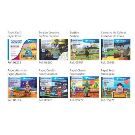 BLOC SURTIDO DE PAPELES 32X24 CM. COLORES SURTIDOS SADIPAL 05981