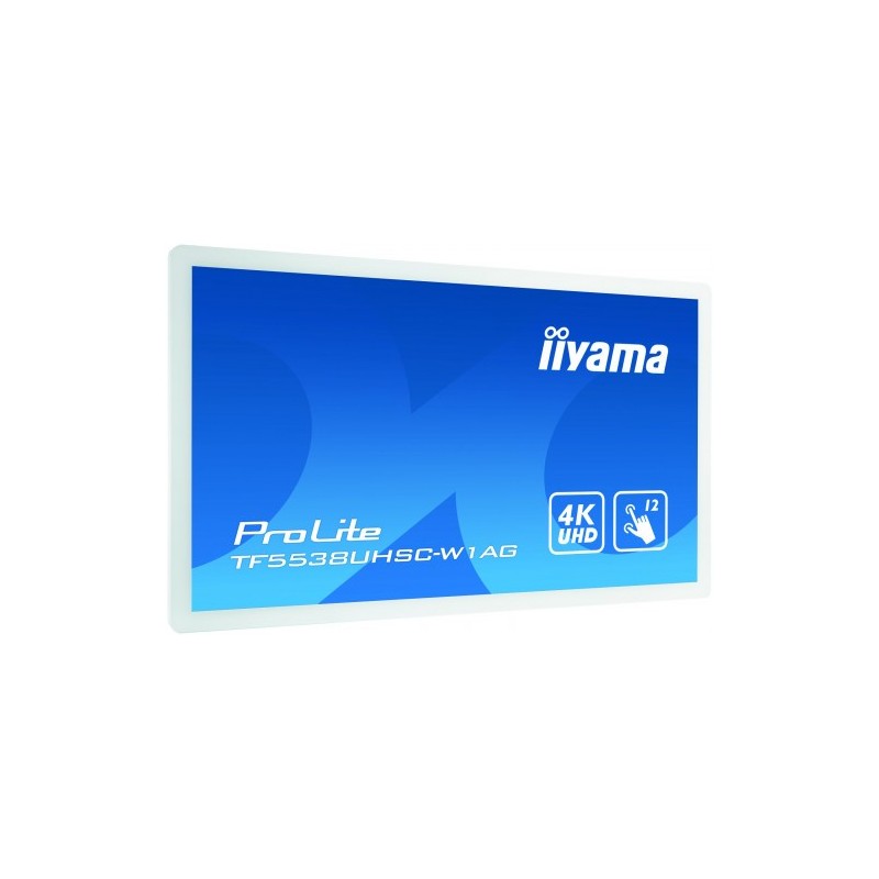 iiyama ProLite TF5538UHSC-W2AG monitor pantalla táctil 139,7 cm (55") 3840 x 2160 Pixeles Multi-touch Multi-usuario Blanco