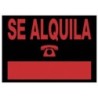 CARTEL "SE ALQUILA" 500X230 MM PVC NEGRO ARCHIVO 2000 6163 NE