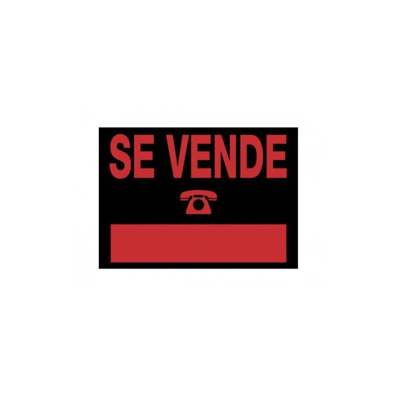 CARTEL "SE VENDE" 350X250 MM PVC NEGRO ARCHIVO 2000 6167 NE
