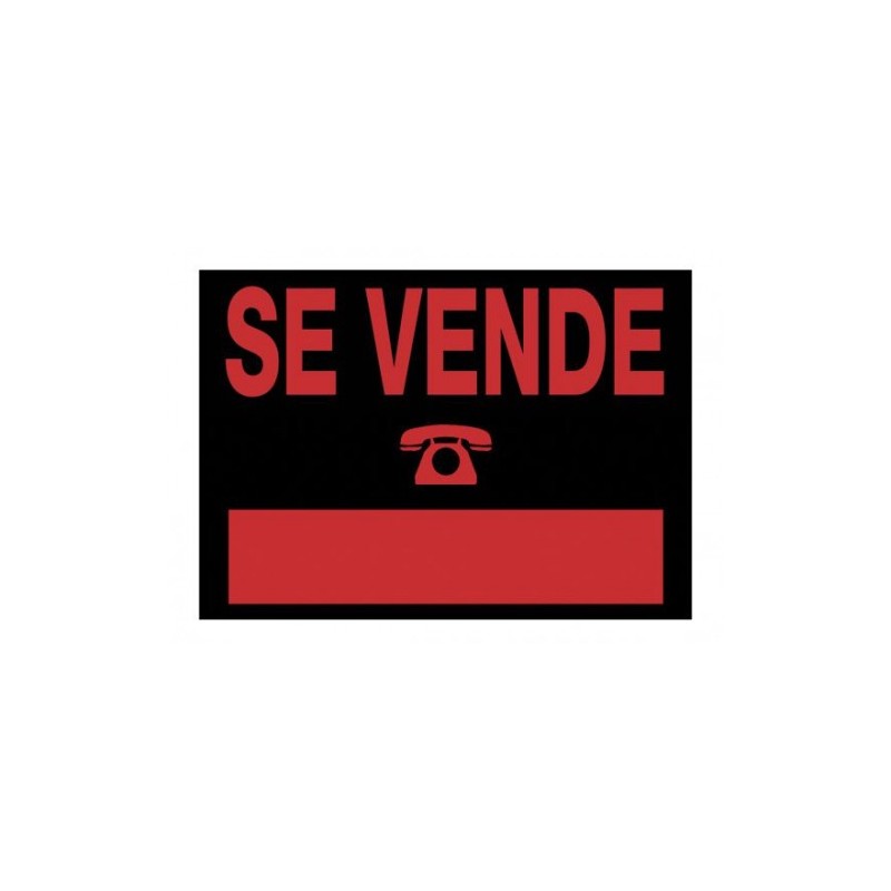 CARTEL "SE VENDE" 500X230 MM PVC NEGRO ARCHIVO 2000 6162 NE