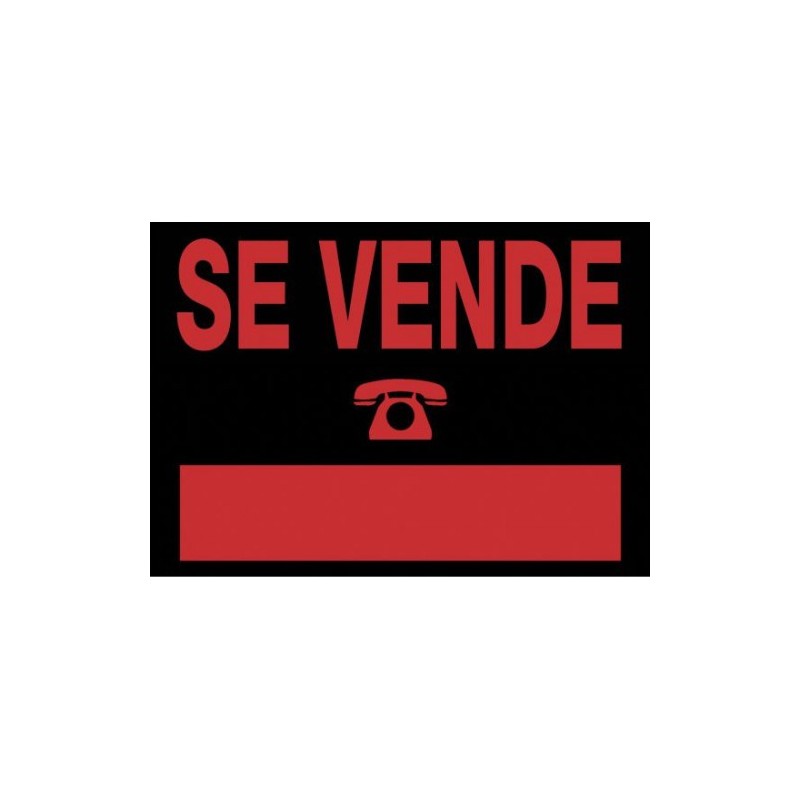 CARTEL "SE VENDE" 700X500 MM PVC NEGRO ARCHIVO 2000 6160 NE