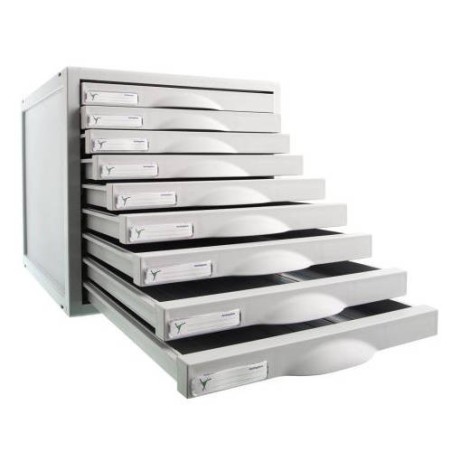 MÓDULO ARCHISYSTEM DE 9 CAJONES 356X316X303 MM GRIS ARCHIVO 2000 8409C GS