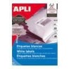 CAJA 500 HOJAS ETIQUETA BLANCA ILC 105X74 01796 APLI
