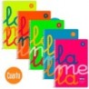 CUADERNO CUARTO FLÚOR POLIPROPILENO RAYADO 4 MM.COLORES SURTIDOS LAMELA 7CTP004S