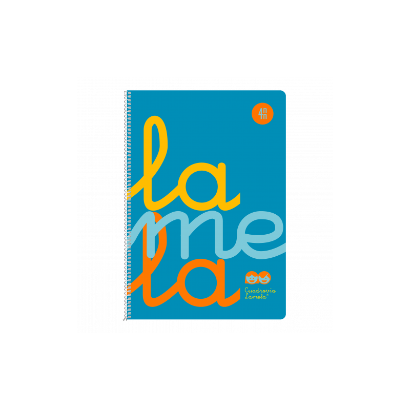 CUADERNO FOLIO PLASTIC RAYADO 4 MM 80 HOJAS 90 GRS AZUL LAMELA 7FTP004B