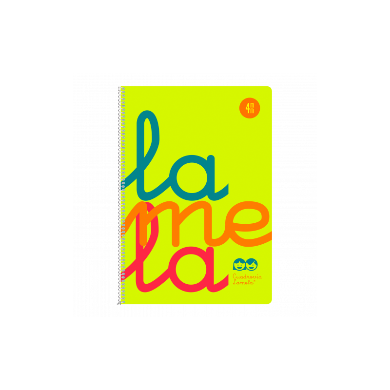 CUADERNO FOLIO PLASTIC RAYADO 4 MM 80 HOJAS 90 GRS AMARILLO LAMELA 7FTP004A
