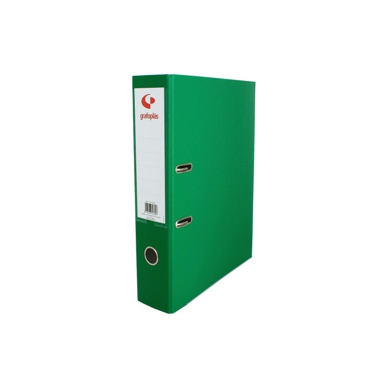 ARCHIVADOR PALANCA 45 COLOR VERDE FOLIO LOMO ESTRECHO 290X350X55 GRAFOPLAS 17279320