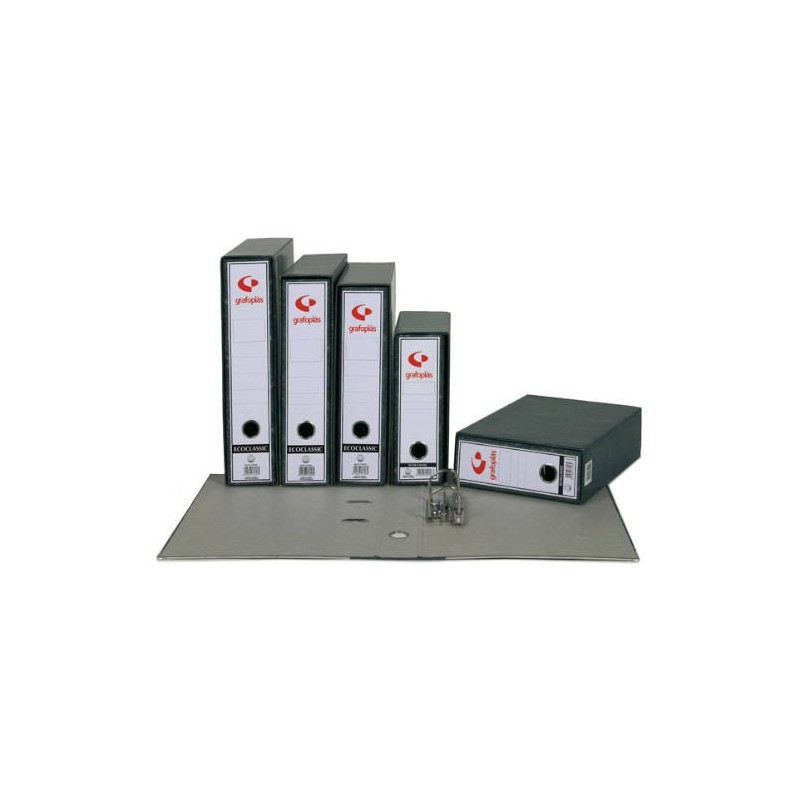 ARCHIVADOR JASPEADO ECOCLASSIC NEGRO A4 NATURAL LOMO ANCHO 290X318X70 C/ RADO GRAFOPLAS 7169100