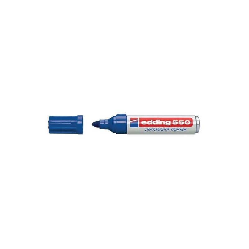 MARCADOR PERMANENTE PUNTA REDONDA 3-4MM 550 AZUL EDDING 550-03