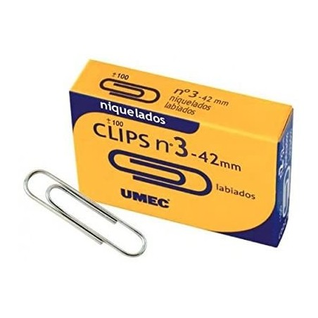 CAJA 100 CLIP NIQUELADO 42 MM U200404 UMEC