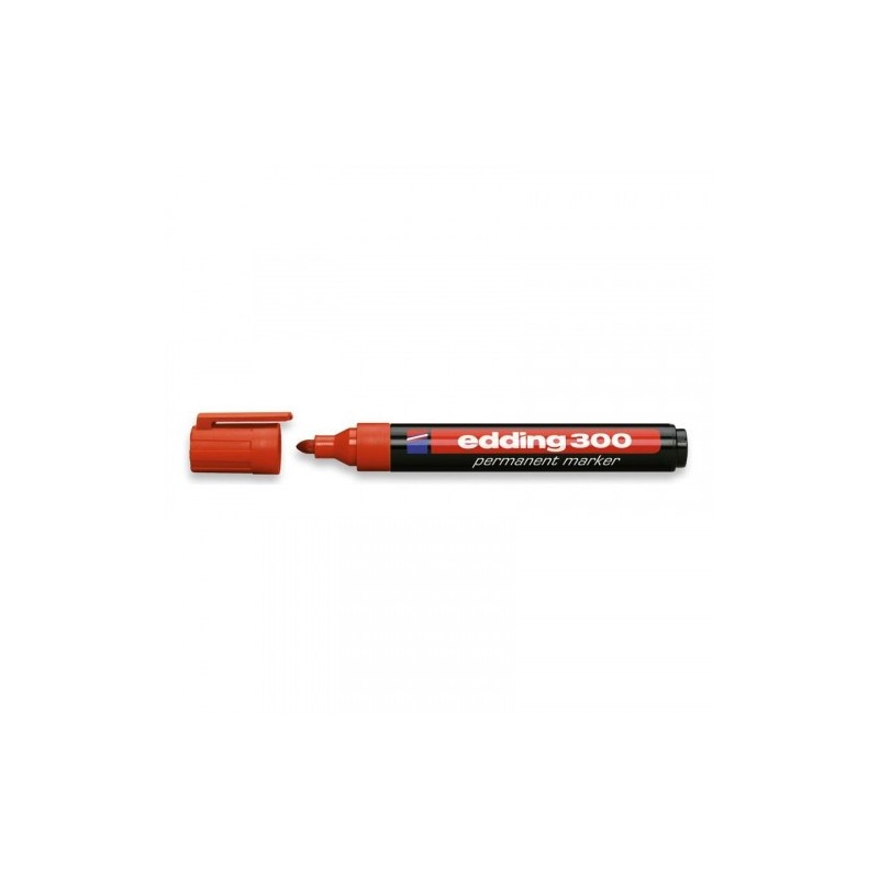 MARCADOR PERMANENTE PUNTA REDONDA 1.5-3MM 300 ROJO EDDING 300-02